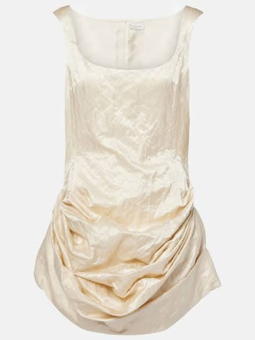 Magda Butrym Draped Cream Tulip Minidress Size FR 38 / US 6